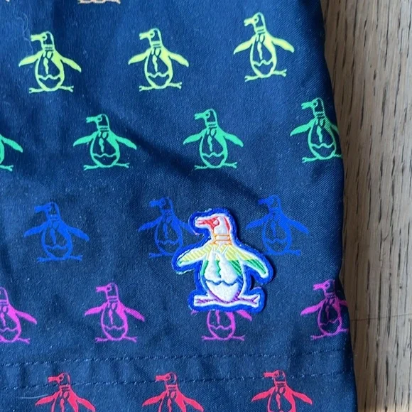 Original Penguin Pride Rainbow Pete Print Swim Short Size 32 - Picture 6 of 10